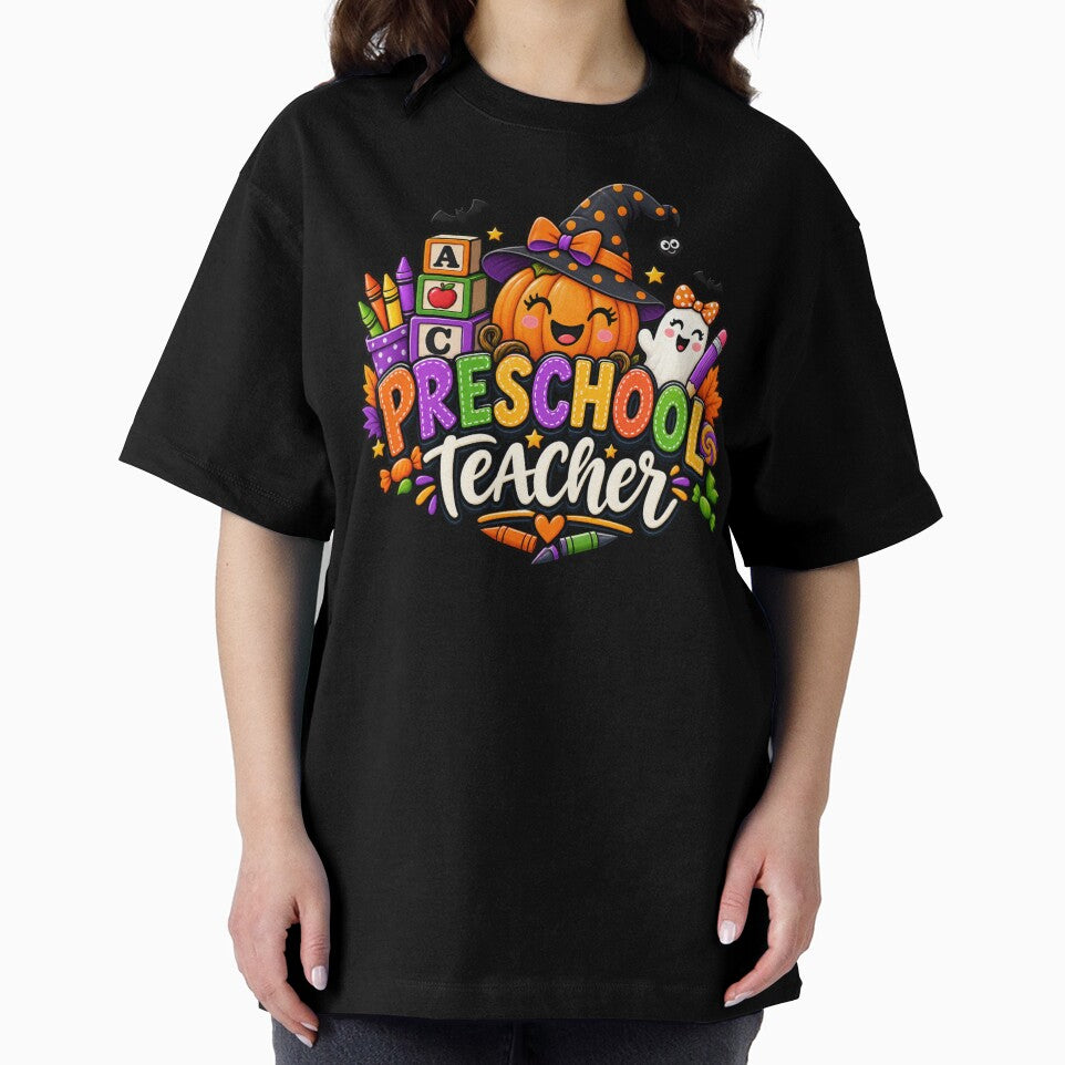 Preschool Teacher Halloween Gift Cute Pumpkin Ghost Style by Corvoria