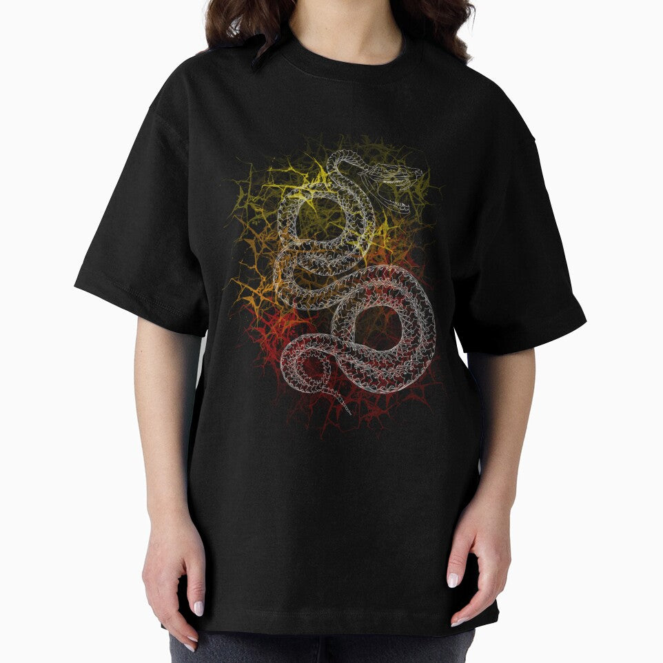 Gothic Viper Snake And Fire Abstract Art by dinnakelby