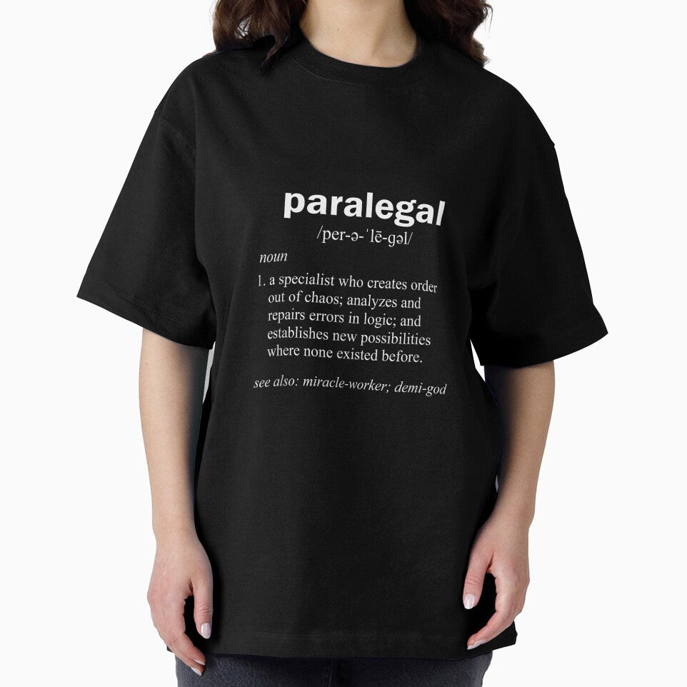 Paralegal Dictionary Entry Funny Legal Assistant Gag Gift T-Shirt - Black - Men's - Small - Short Sleeve - Classic Fit - Cotton & Polyester - Unique Humorous Definition by jspqf2952