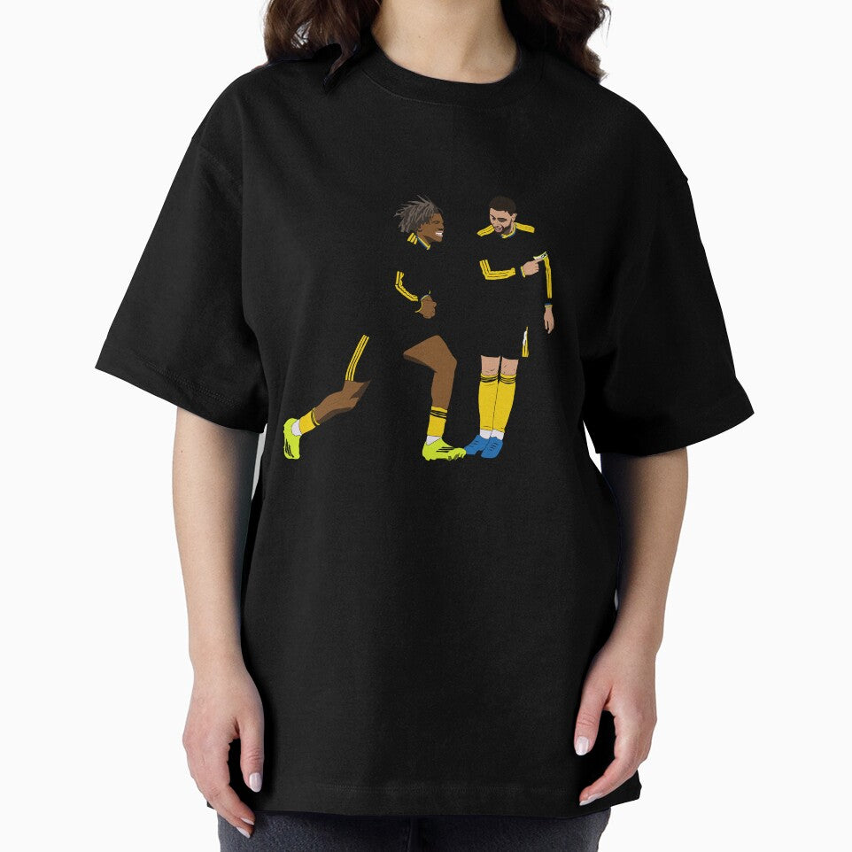 Patrick Dorgu Bruno Fernandes Goal Celebration Minimalist by Hevding