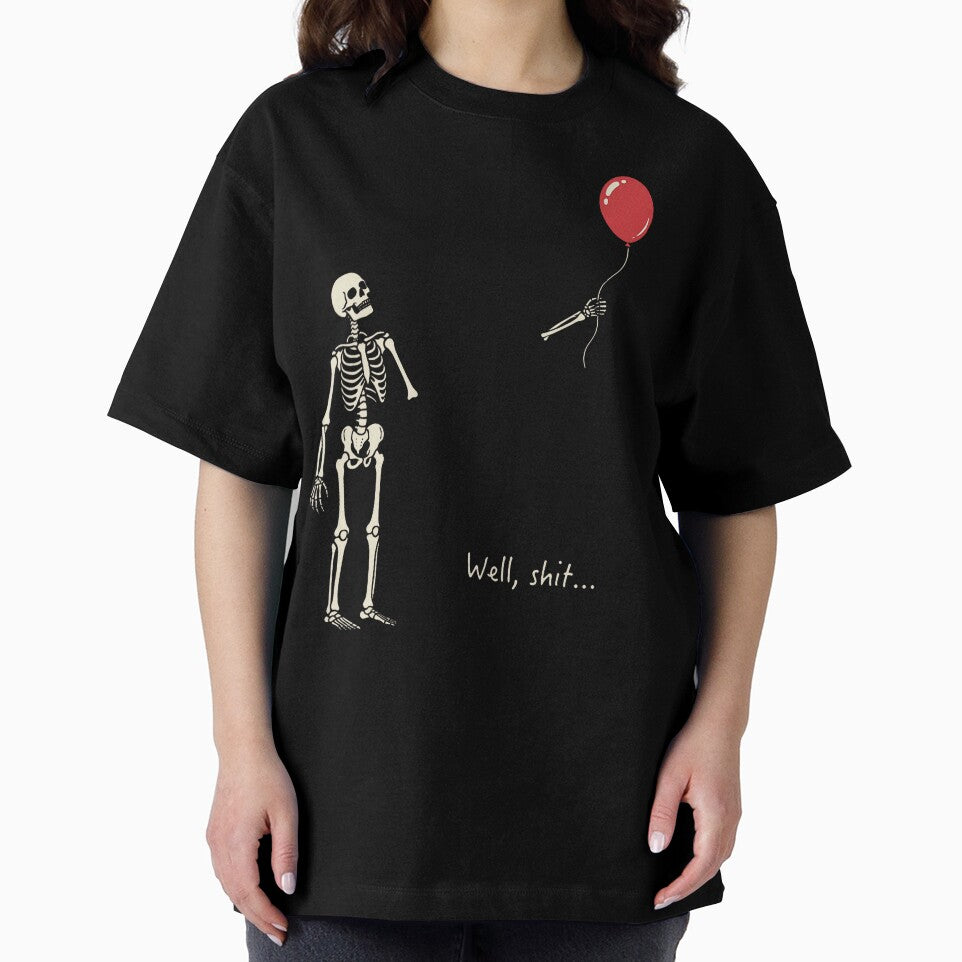 Well Shit Skeleton Balloon Dark Humor Halloween by HayleePacoch