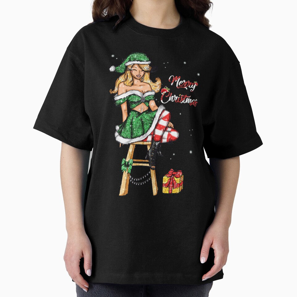 Christmas Santa Fashion Girl Green Outfits by Jolly-Yosei