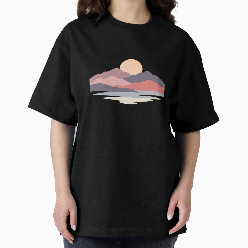 Minimalist Mountain Sunset by Napini