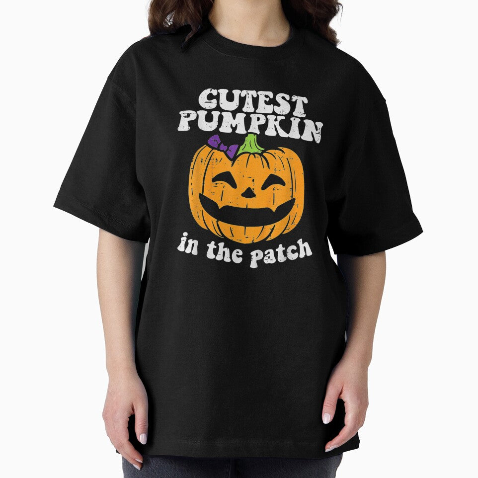 Kids Cutest Pumpkin In The Patch Cute Halloween Toddler Girl by Jonathanhagerst