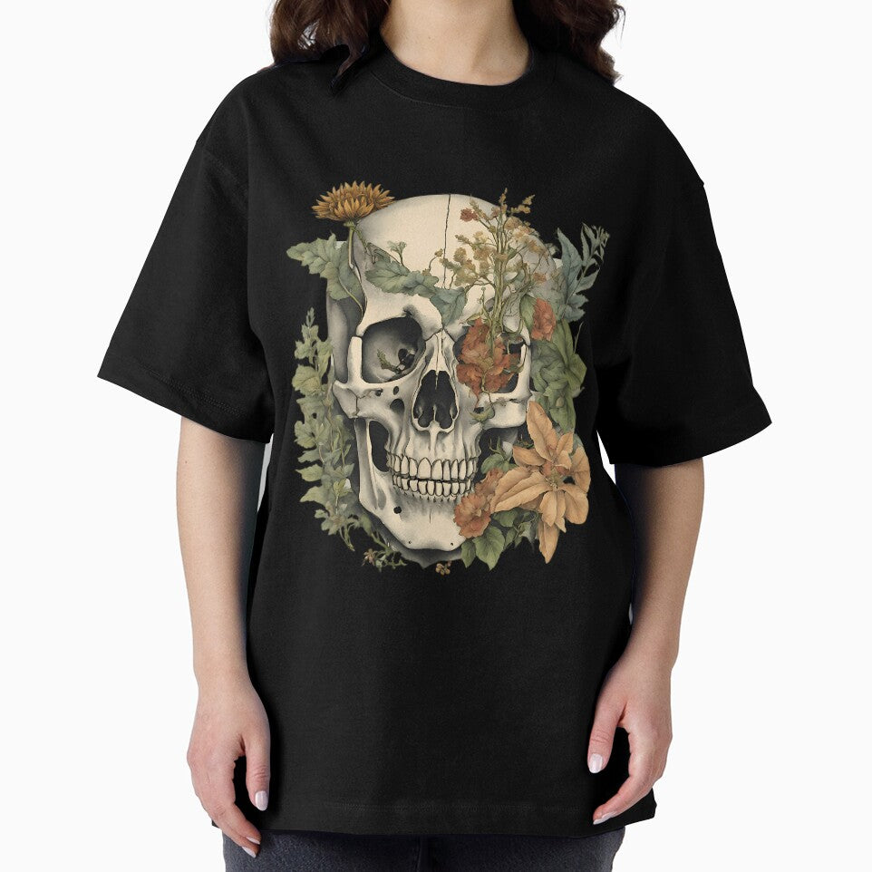 Skull And Roses Gothic Botany Illustration by mxelmurwemb46