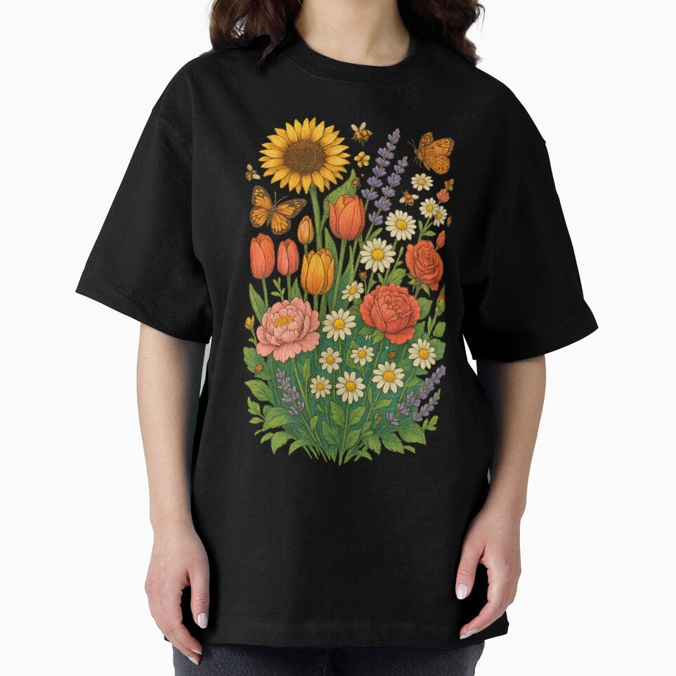 Colorful Flower Garden Explosion – Botanical Design by Rushurban