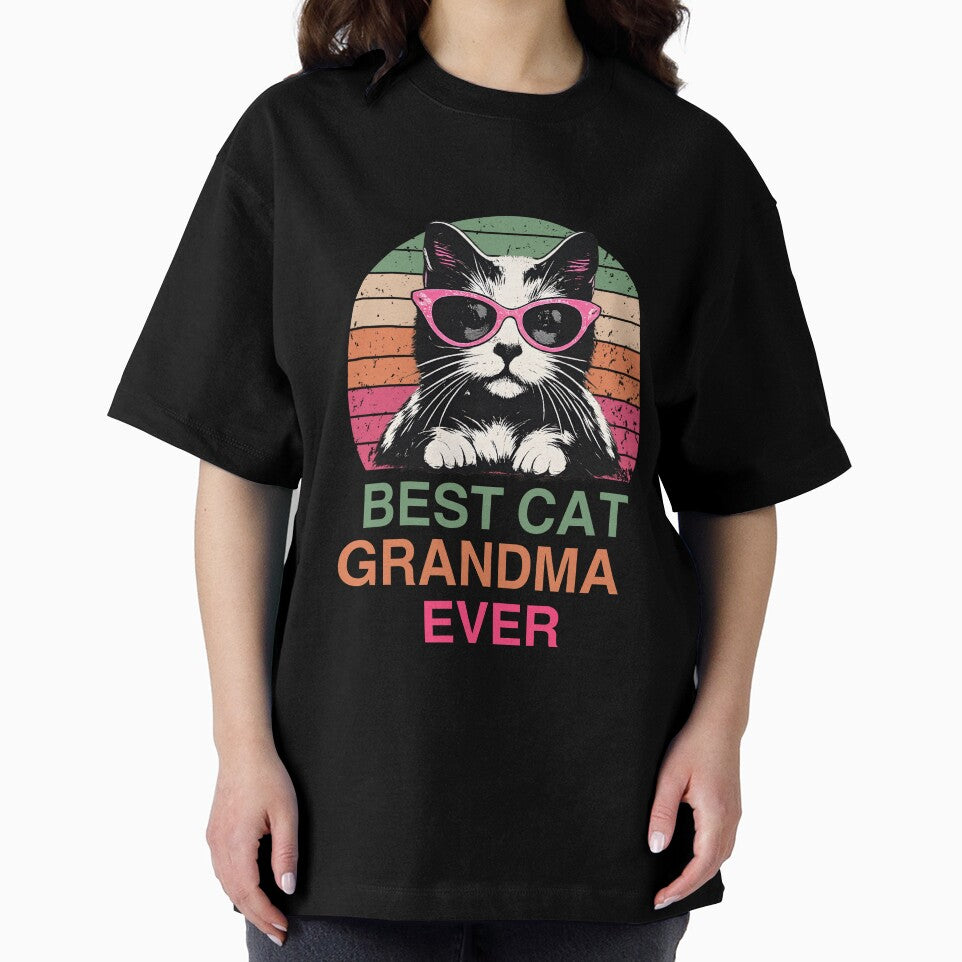 Best Cat Grandma Ever – Vintage Retro Cat Lover Gift by Rosomyat Design