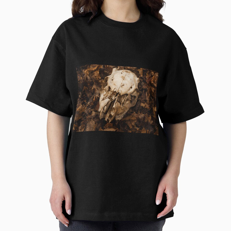 Animal Skull Autumn Leaves Macabre Nature by icbgllgpl