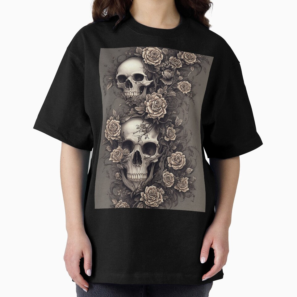 Dark Skull Flower Gothic Skeleton Cottagecore by Yellowriversss