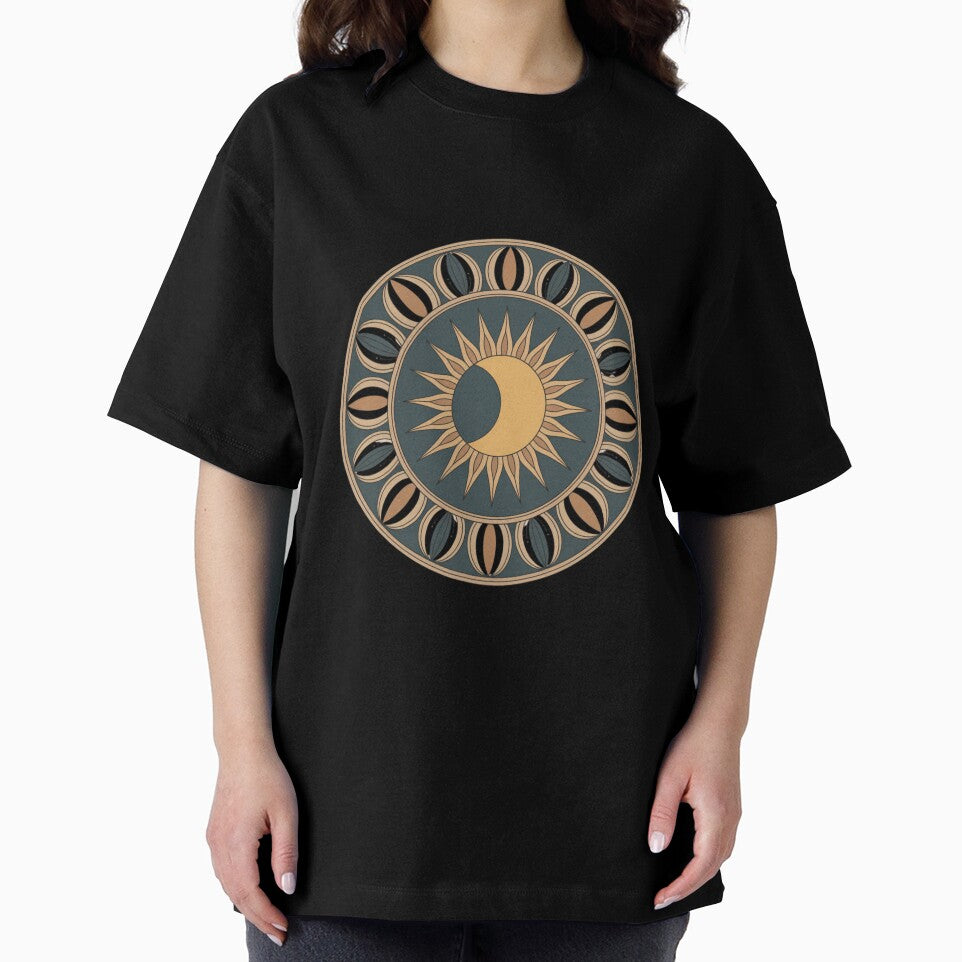 Celestial Sun and Moon Mandala – Mystical Design by ArtByYunus