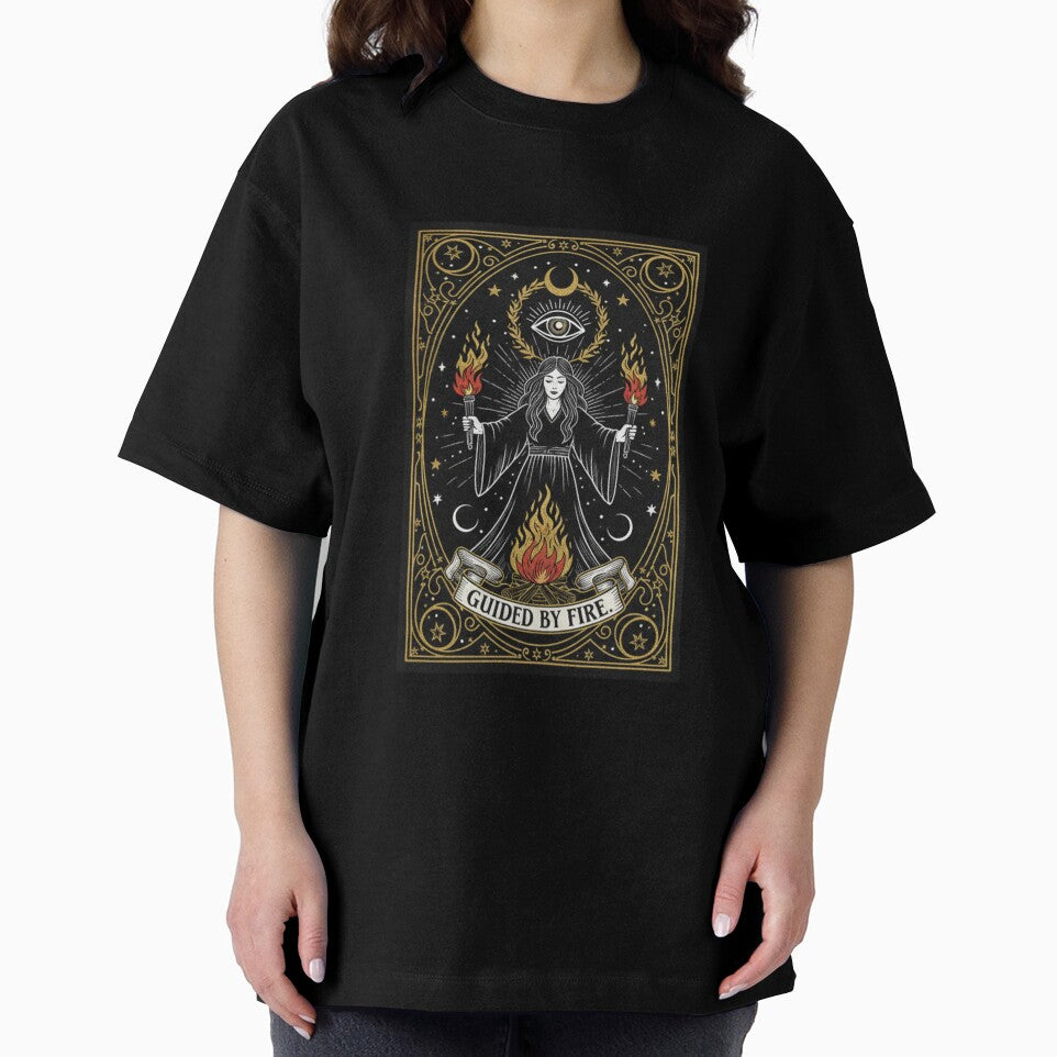 Sagittarius Tarot Card T-Shirt – Dark Fire Sign Zodiac Shirt by Still Ronin Art
