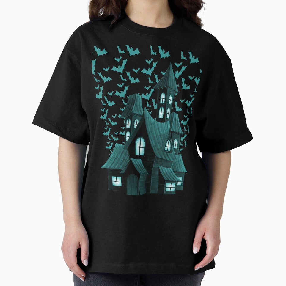 Wrath Blue Halloween Haunted House Bat Flyover by Creepyhollow