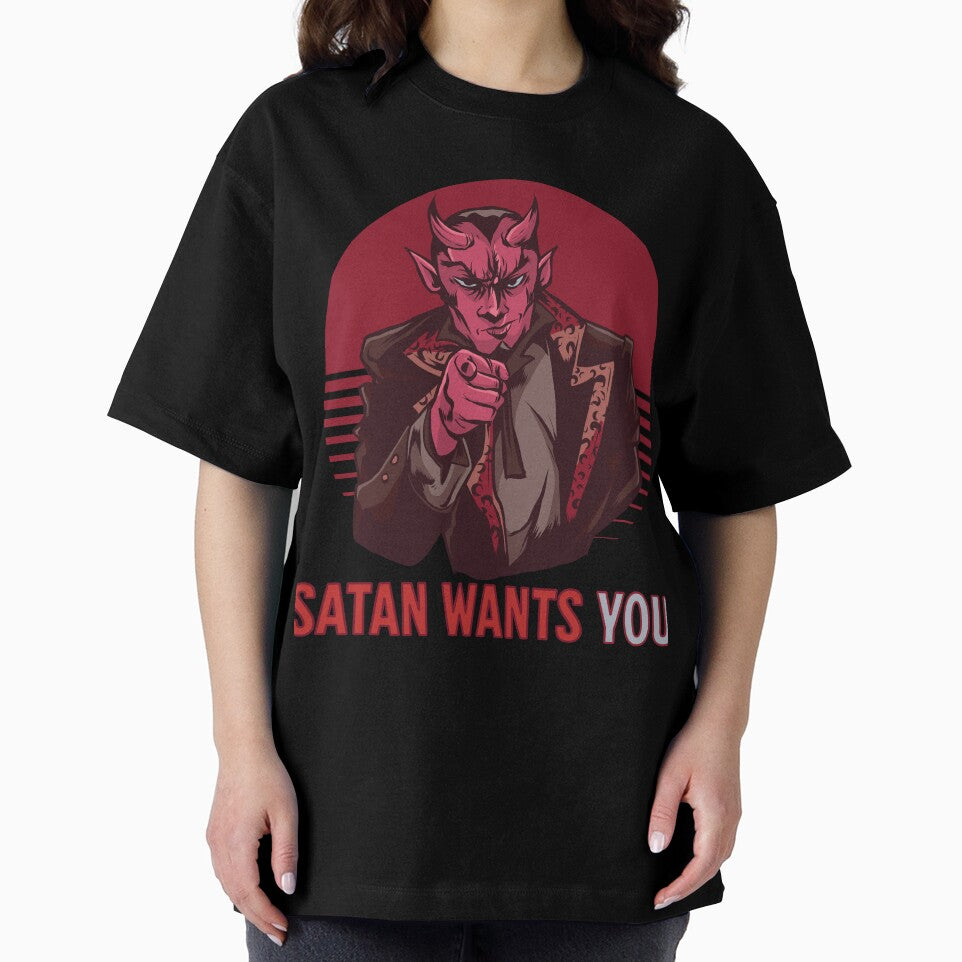 Satan wants you |  Funny ghost Halloween Party Clubbing Design by EmmiFoxDesigns