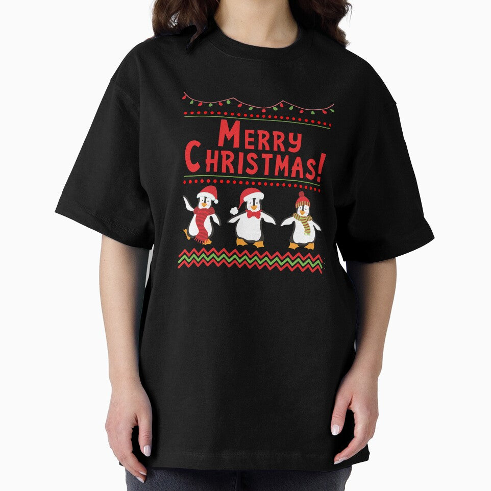 Merry Christmas Funny Dancing Penguin Holiday Design by SpiritWestDesig
