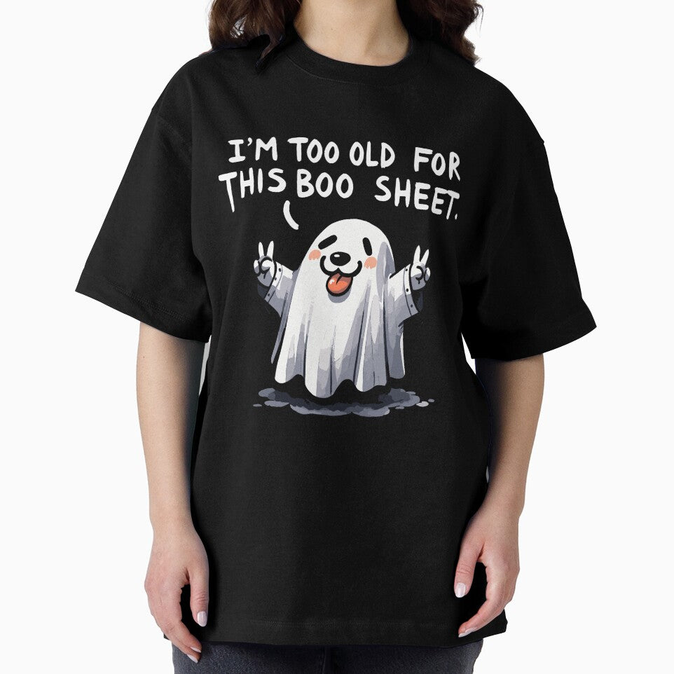 I'm too old for this Boo Shit Funny Halloween Dog by DoodleDashShop