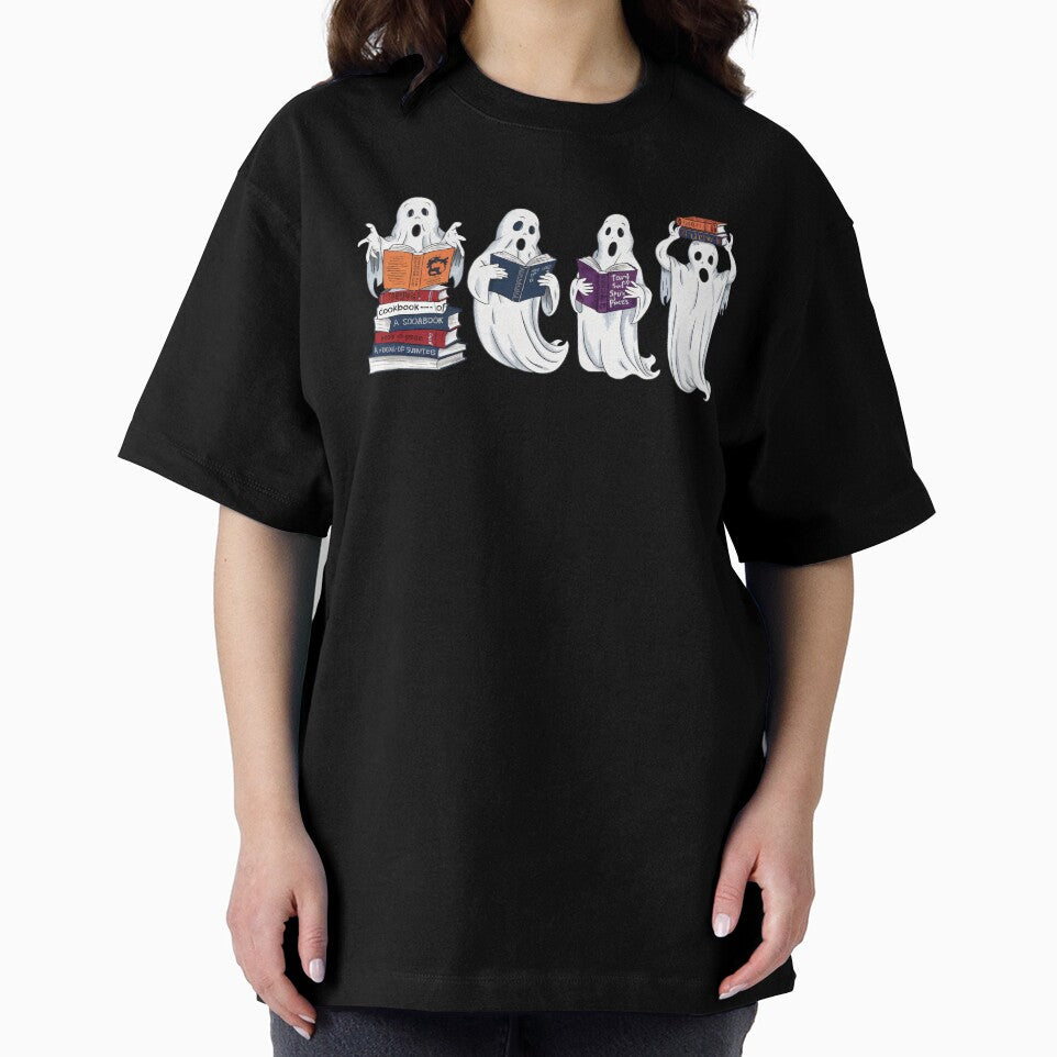 Funny Bookish Ghosts Reading Halloween Books Lover Teacher Kids by Nordo Studio
