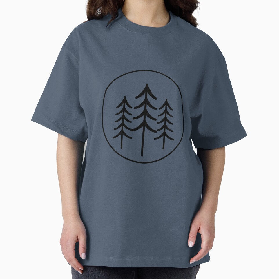 Minimalist Pine Trees Circle by redblink store