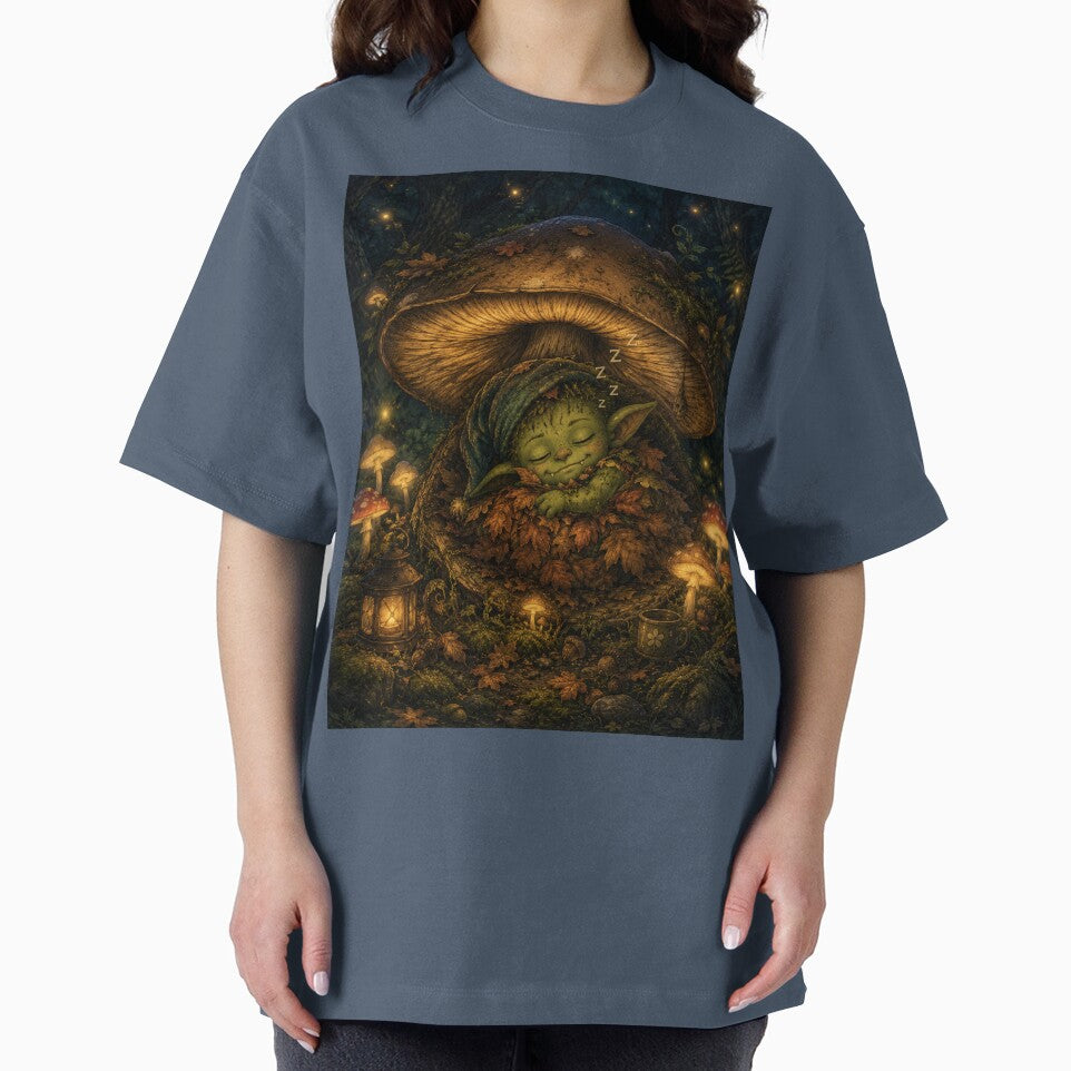 Goblincore Sleep Mode – Cozy Goblin Sleeping in Mushroom Art | Funny Night Owl Goblincore Gift by irfanshikh