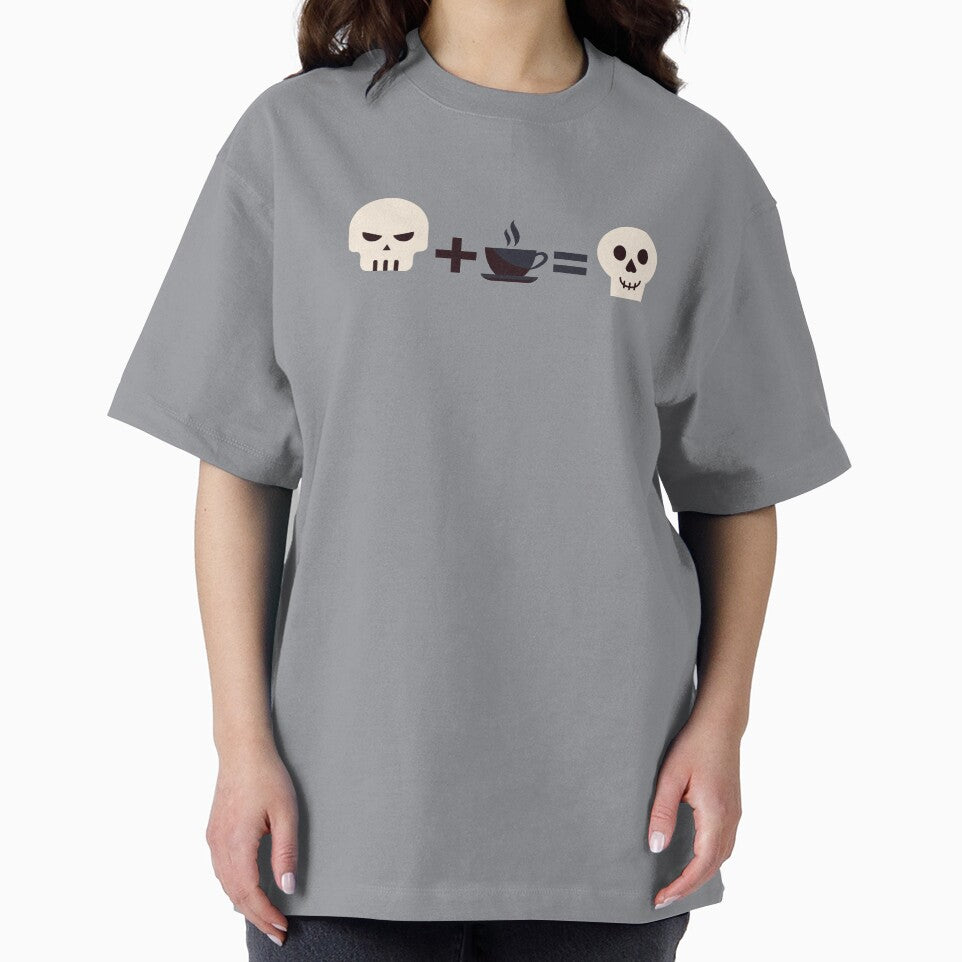 Skeleton Drinking Coffee Makes Me Happy (cute halloween skull) by Shujii