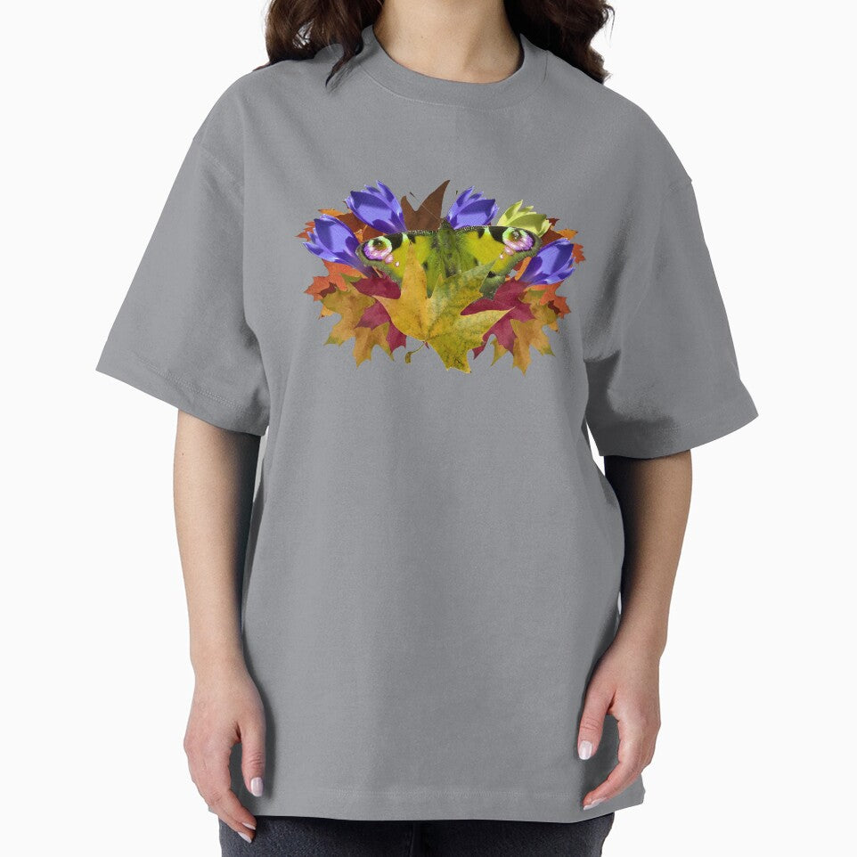 Colorful autumn collage with flowers, leaves and butterfly by mariya-ivanova