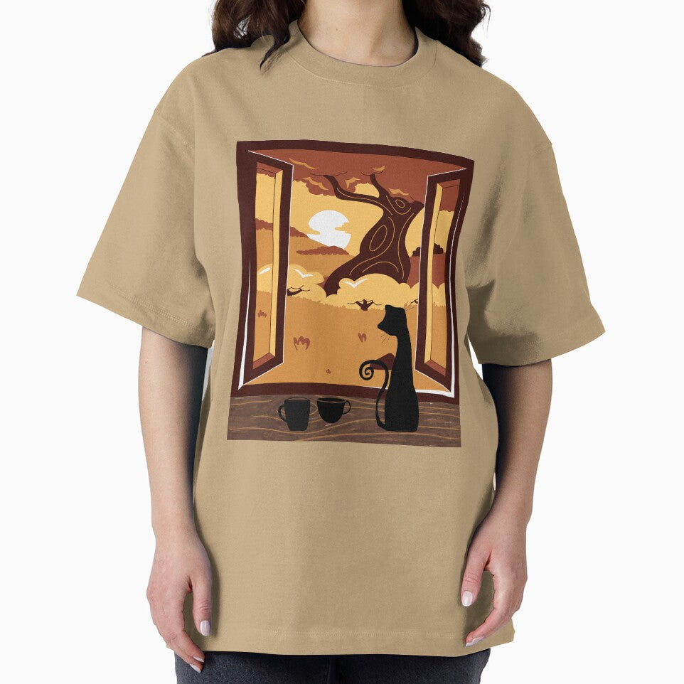 The Quite Autumn Through My Cat's Eyes Next To My Warm Coffee by StickItToo