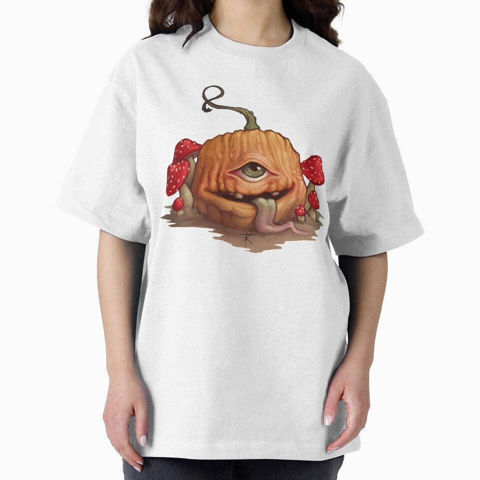 Cute Little Pumpkin Chilling with some mushrooms by TofuRevolution