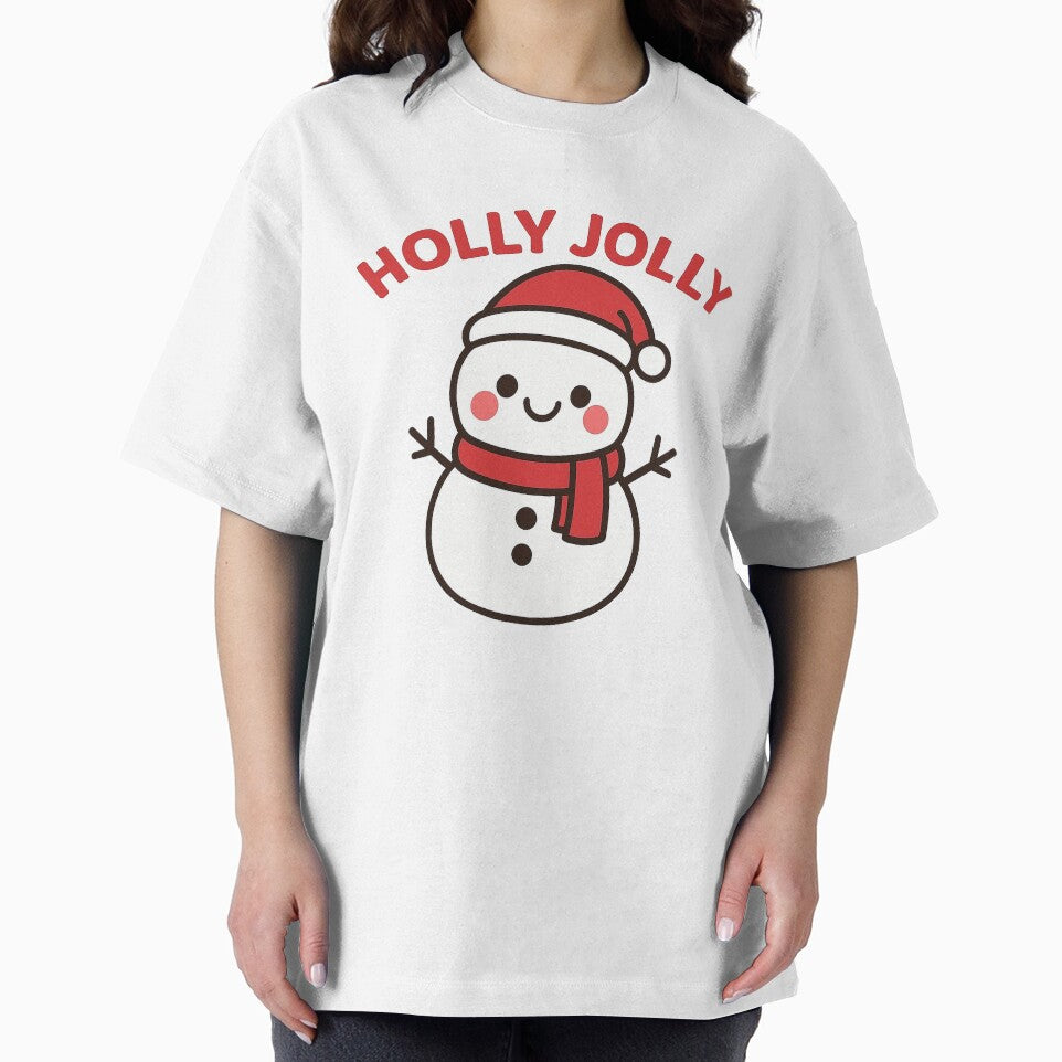 Holly Jolly Snowman | Cute Kawaii Christmas Snowman | Festive Holiday Winter Design by StyleLap