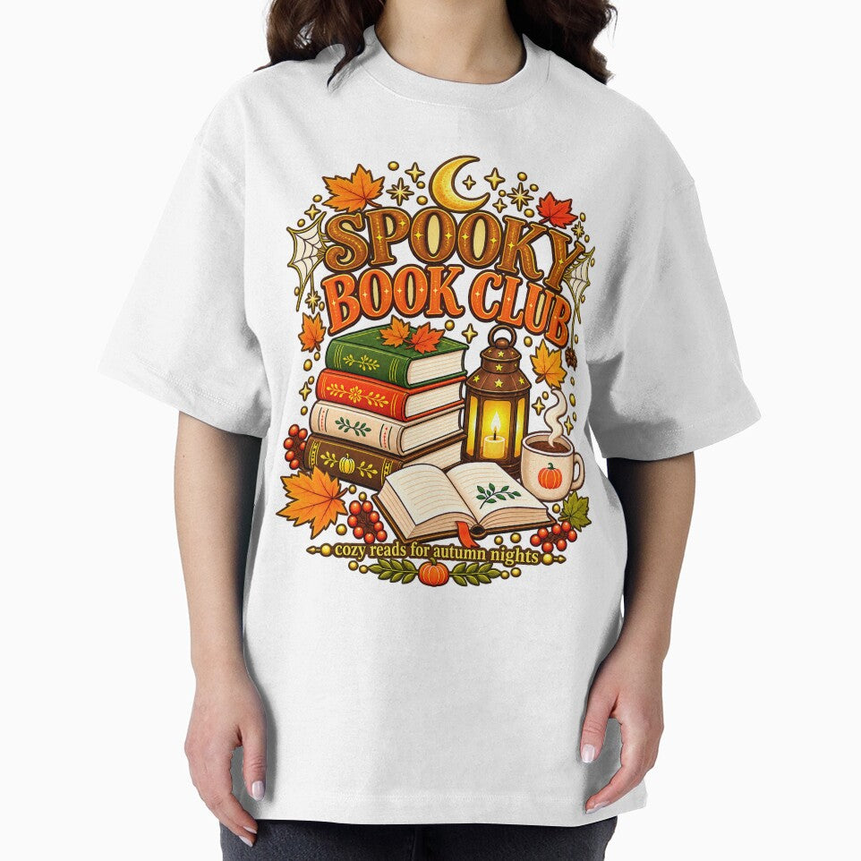 Spooky Book Club – Cozy Autumn Reading Fall Book Lover Design by WovenEchoStudio