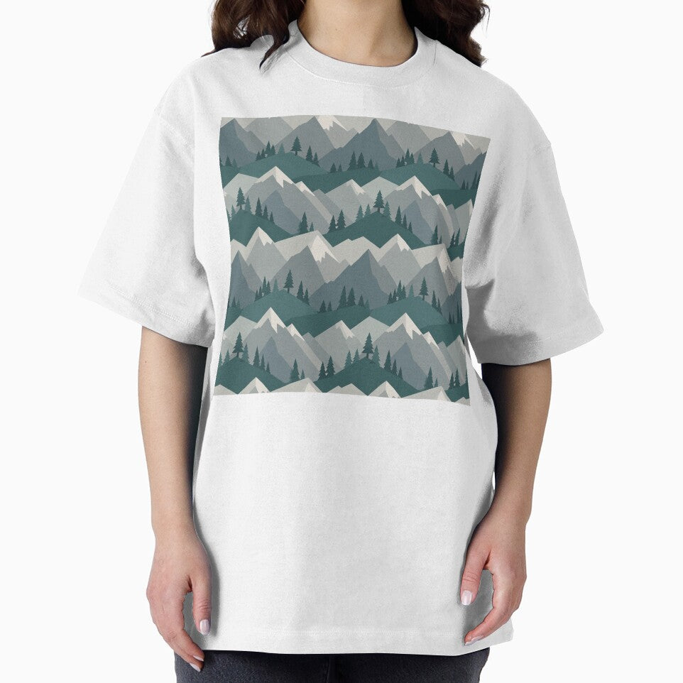 Geometric Mountain Forest Pattern by Owcomm