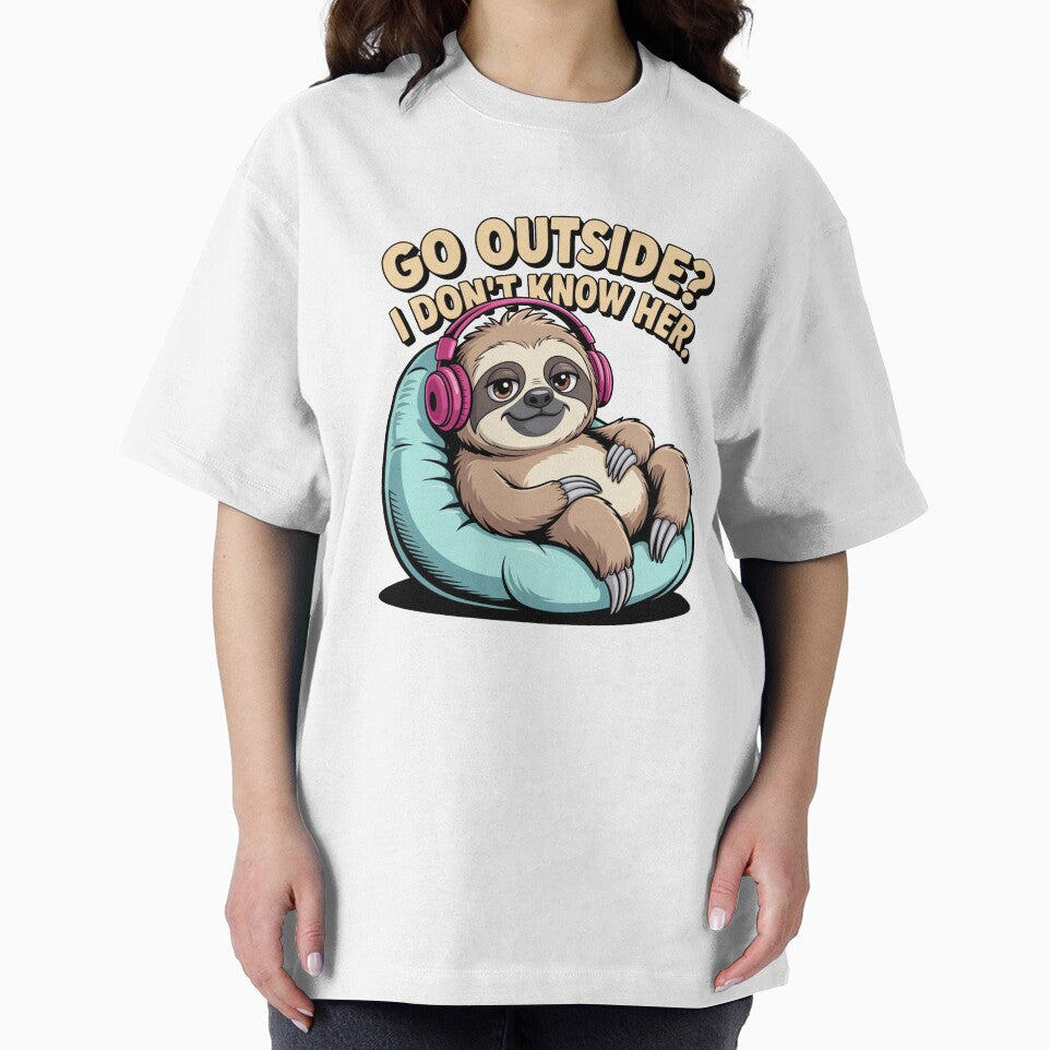 Gift For Gamer Cartonish Online Sloth, Go outside? by MonkiFlipp