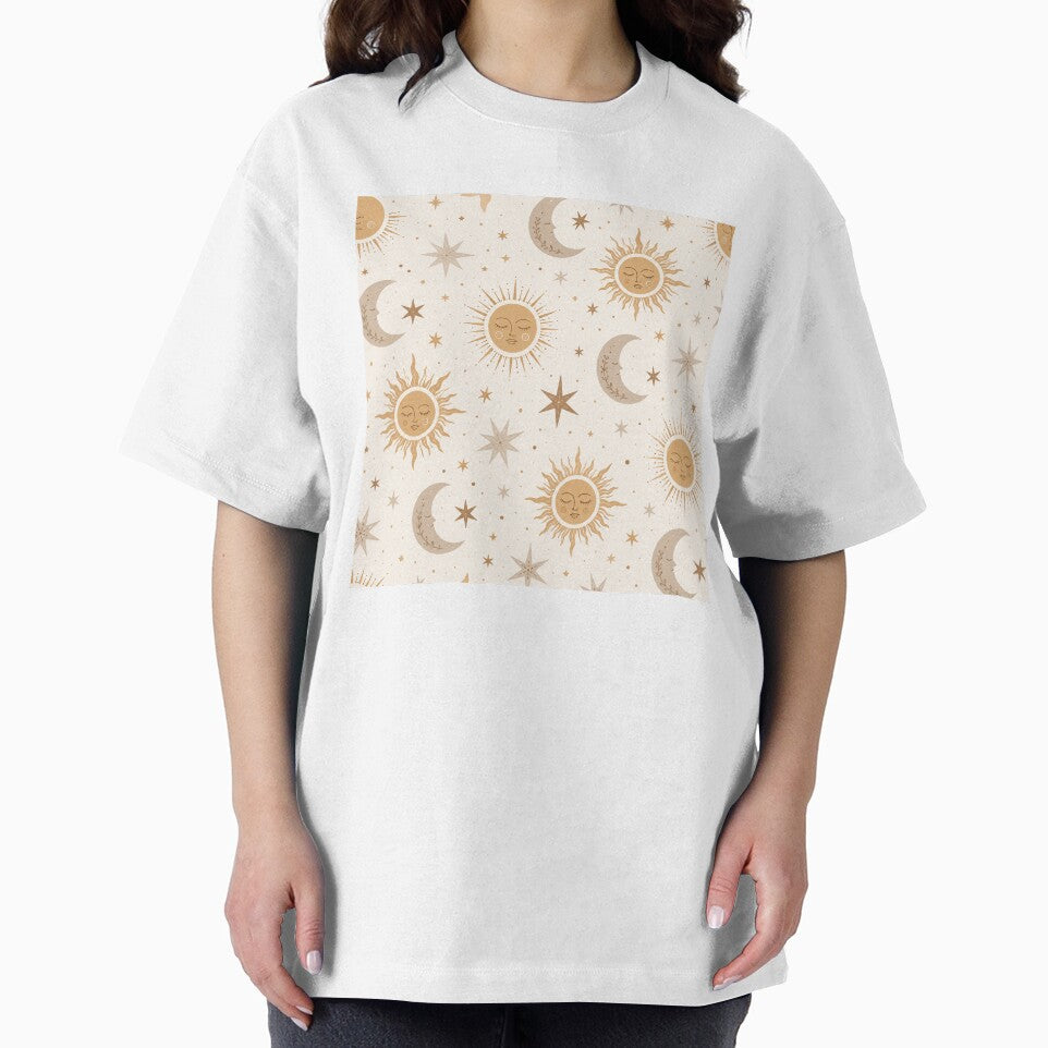 Celestial Sun Moon Seamless Pattern by ubeyeart