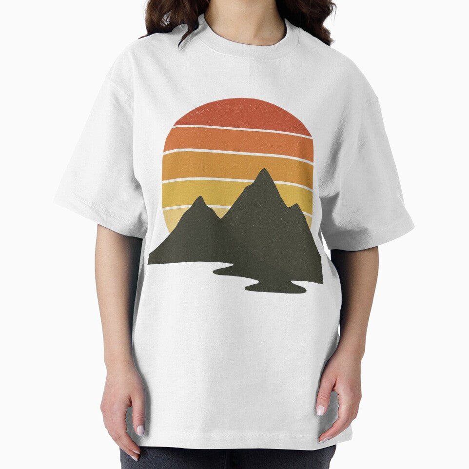 Retro Mountain Sunset by FalistY