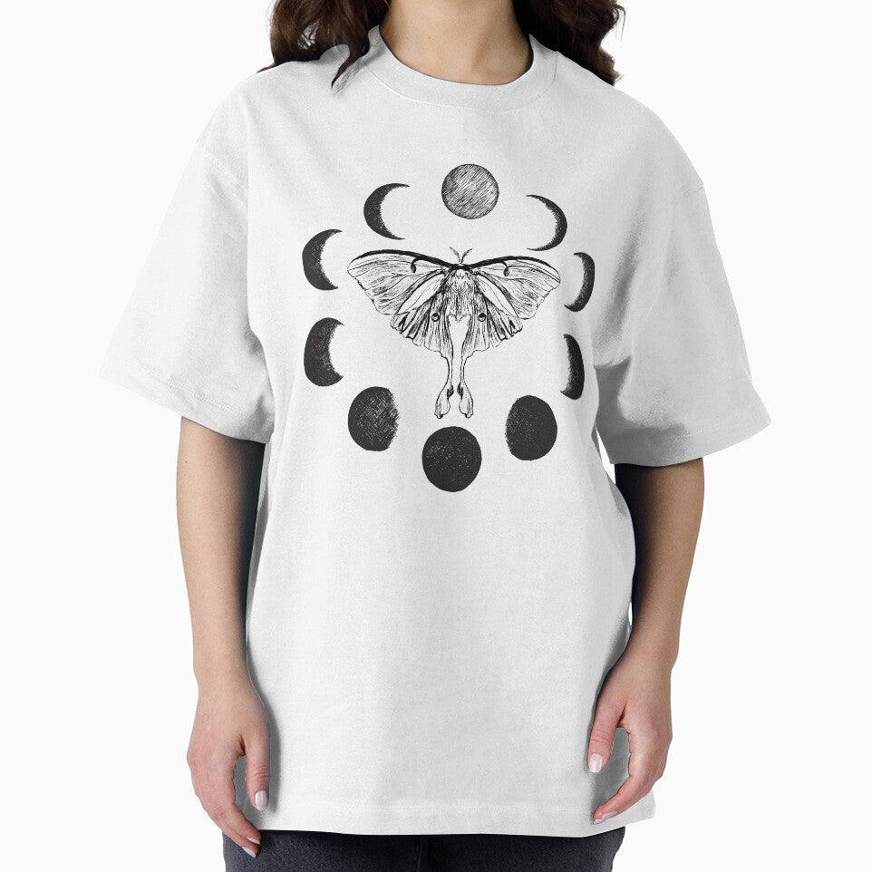 Moth in Moon Design by illicitcowboy