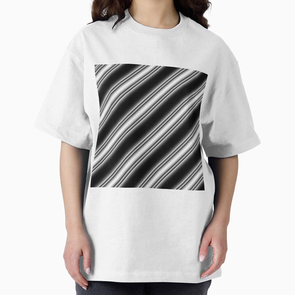 BLACK WHITE AND GREY GLOWING STRIPE by ozcushionstoo