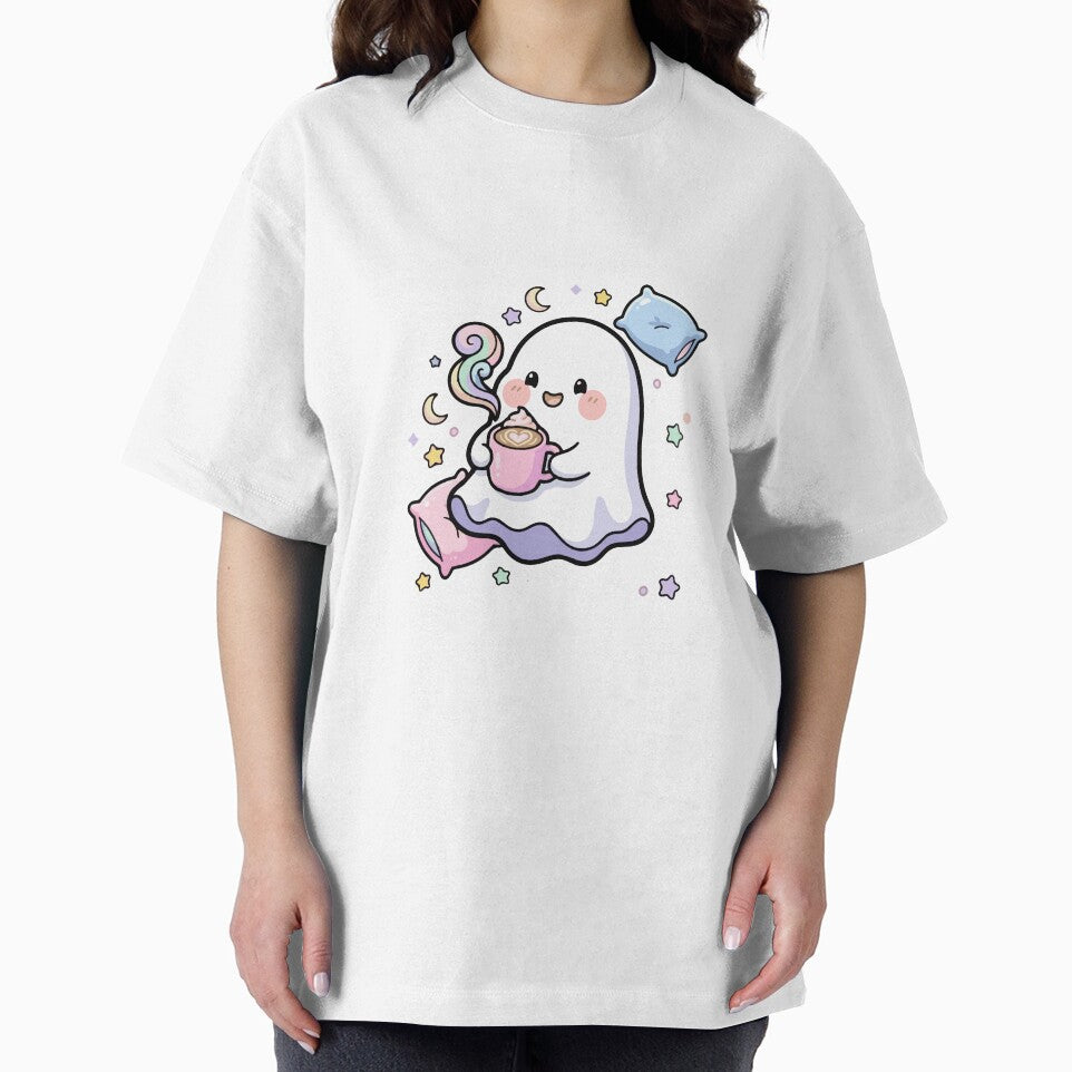 Cute Ghost with Pastel Latte by Spotty-Shanmukh