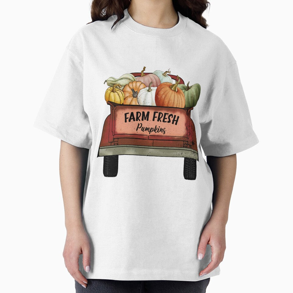 Farm Fresh Pumpkins – Hand-Painted Pickup Truck with Pumpkins | Autumn Harvest Gift Idea by petpuppymania