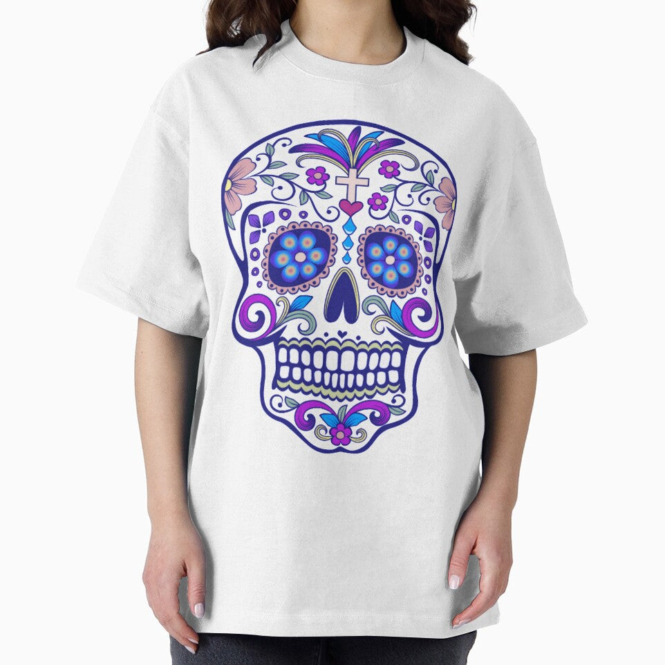 Mexican Sugar Skull, Dia De Los Muertos by PugD