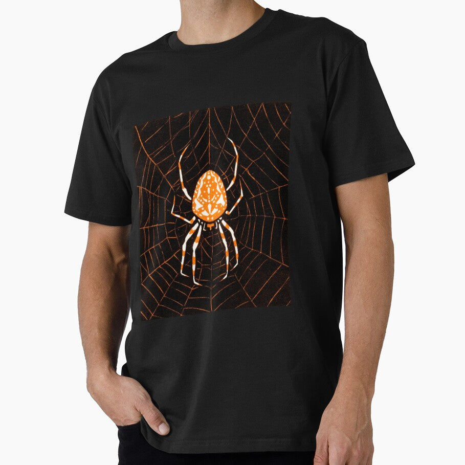 Vintage Halloween Spider in Web Illustration | I Love Halloween | Spooky by WeAreGrotesque