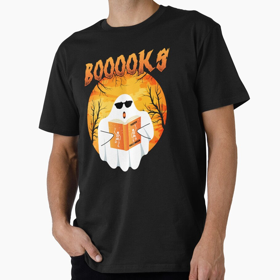 CUTE GHOST BOOK READING TEACHER SCHOOL FUNNY HALLOWEEN, BOOK LOVER, HALLOWEEN SCHOOL TEACHER by R B Chrystal