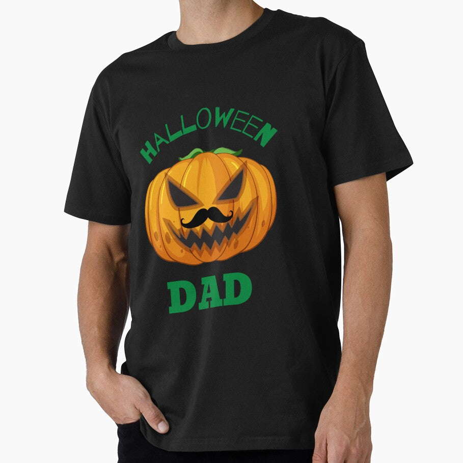 Halloween Dad (in black) - Funny Halloween Pumpkin Head by CosmicStory