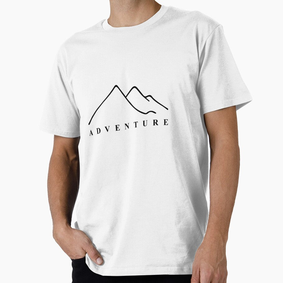 Mountain Minimalist Line Art T Shirt - Light Colors by SYLONStudio