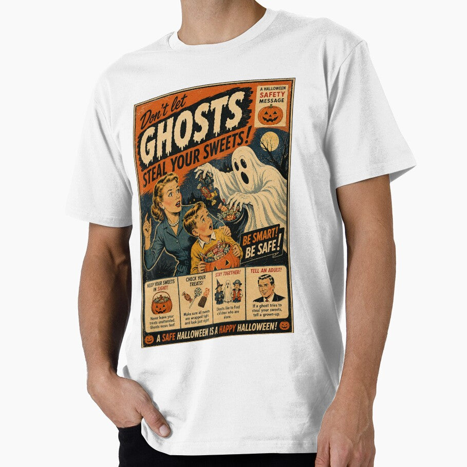 Vintage Halloween Safety Poster – Don’t Let Ghosts Steal Your Sweets by colligo