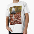 Shaggy Mane Mushroom in Autumn Leaves by bakosshops