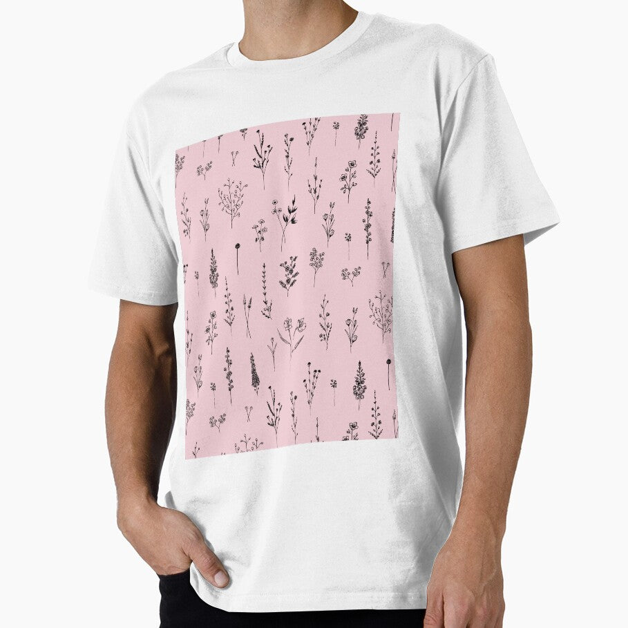 Pink Wildflowers Pattern by Anis Illustration