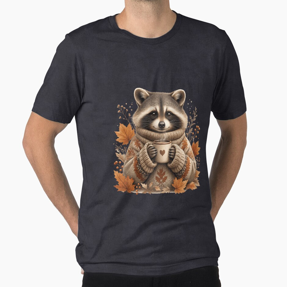 Cozy Sweater Raccoon T-Shirt by Ashley critters