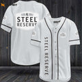 Steel Reserve All Over Print Unisex Baseball Jersey - Light Gray - lylyprint.com