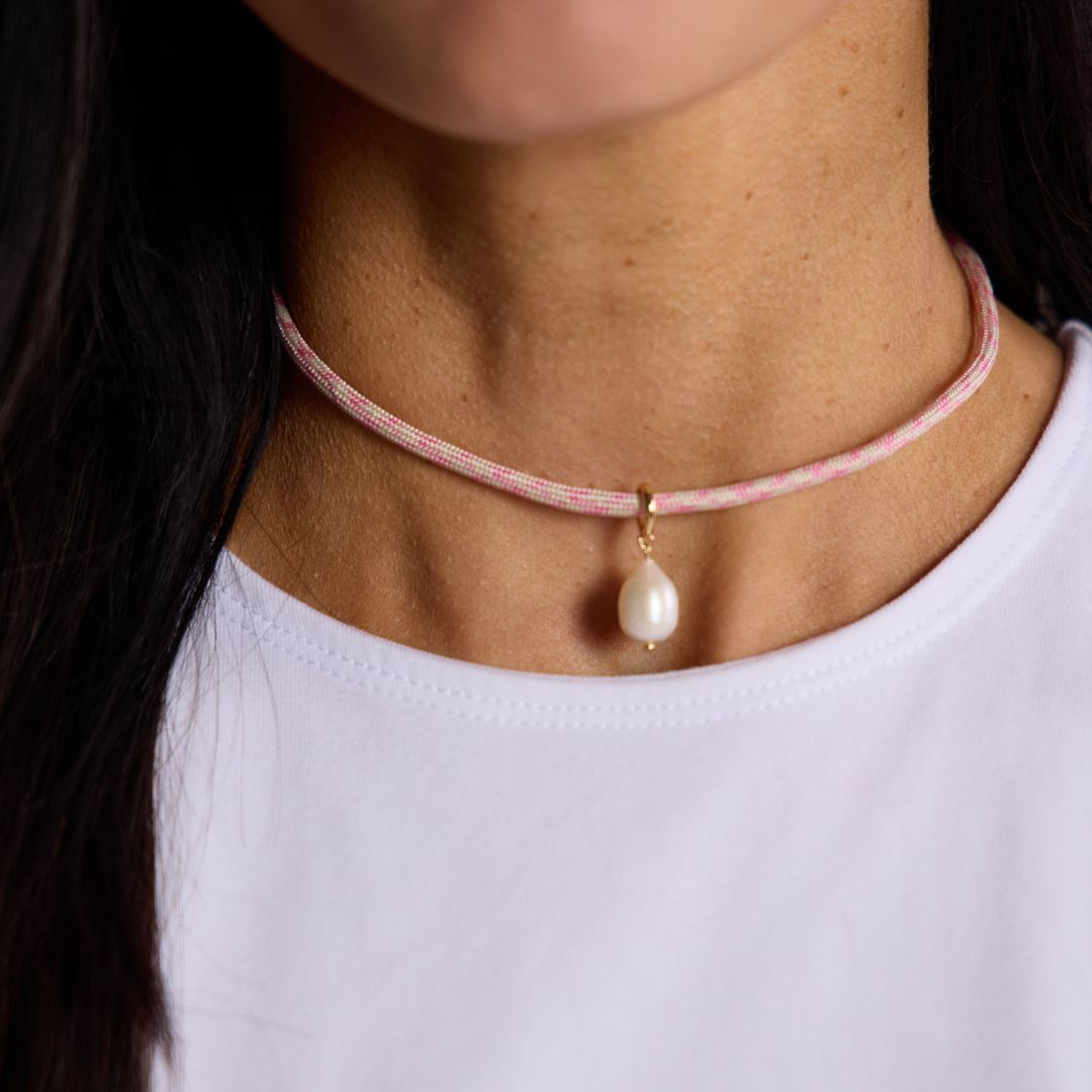 Strawberry Milkshake Minimalist Waterproof Cord Necklace
