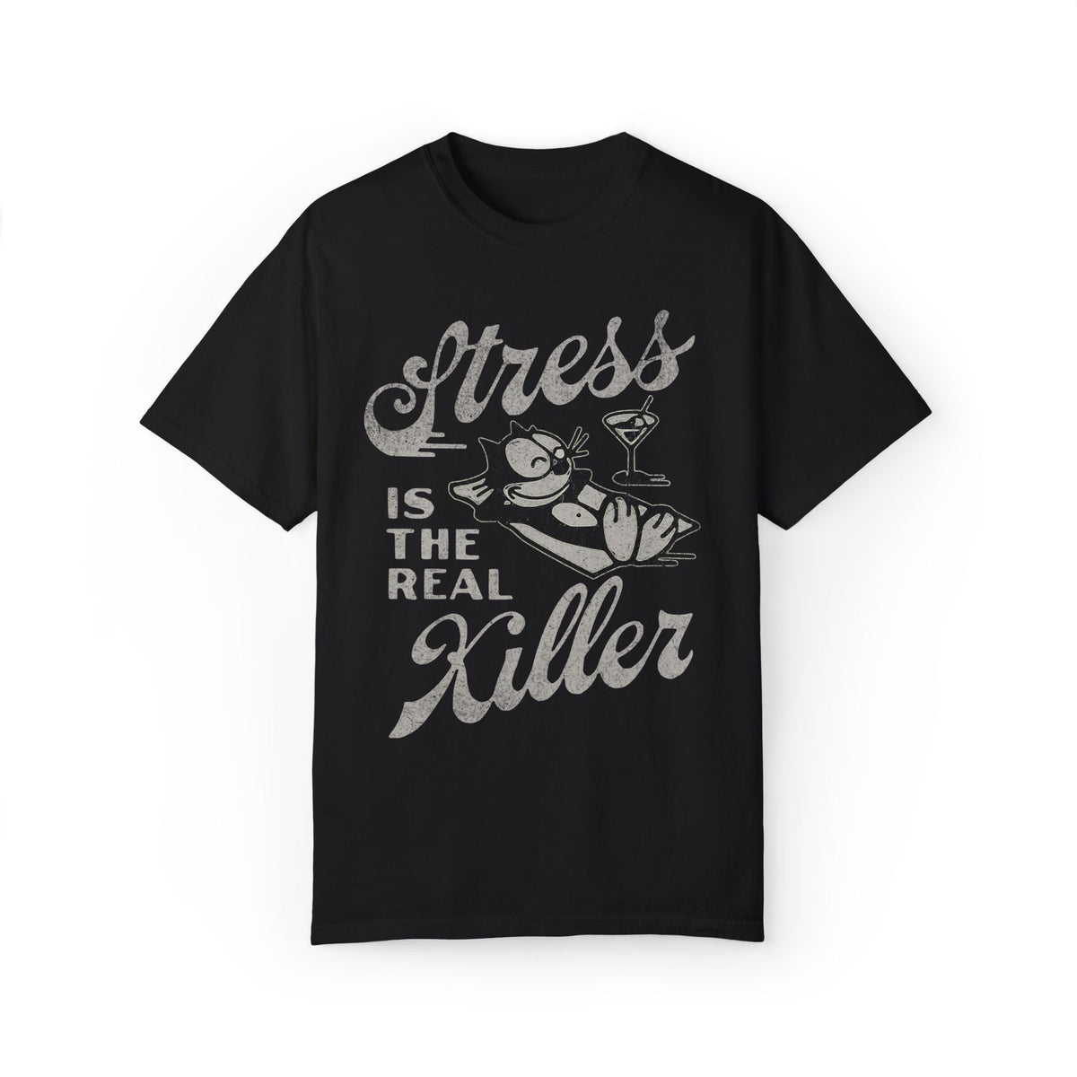Stress Is The Real Killer Vintage Graphic Tee.