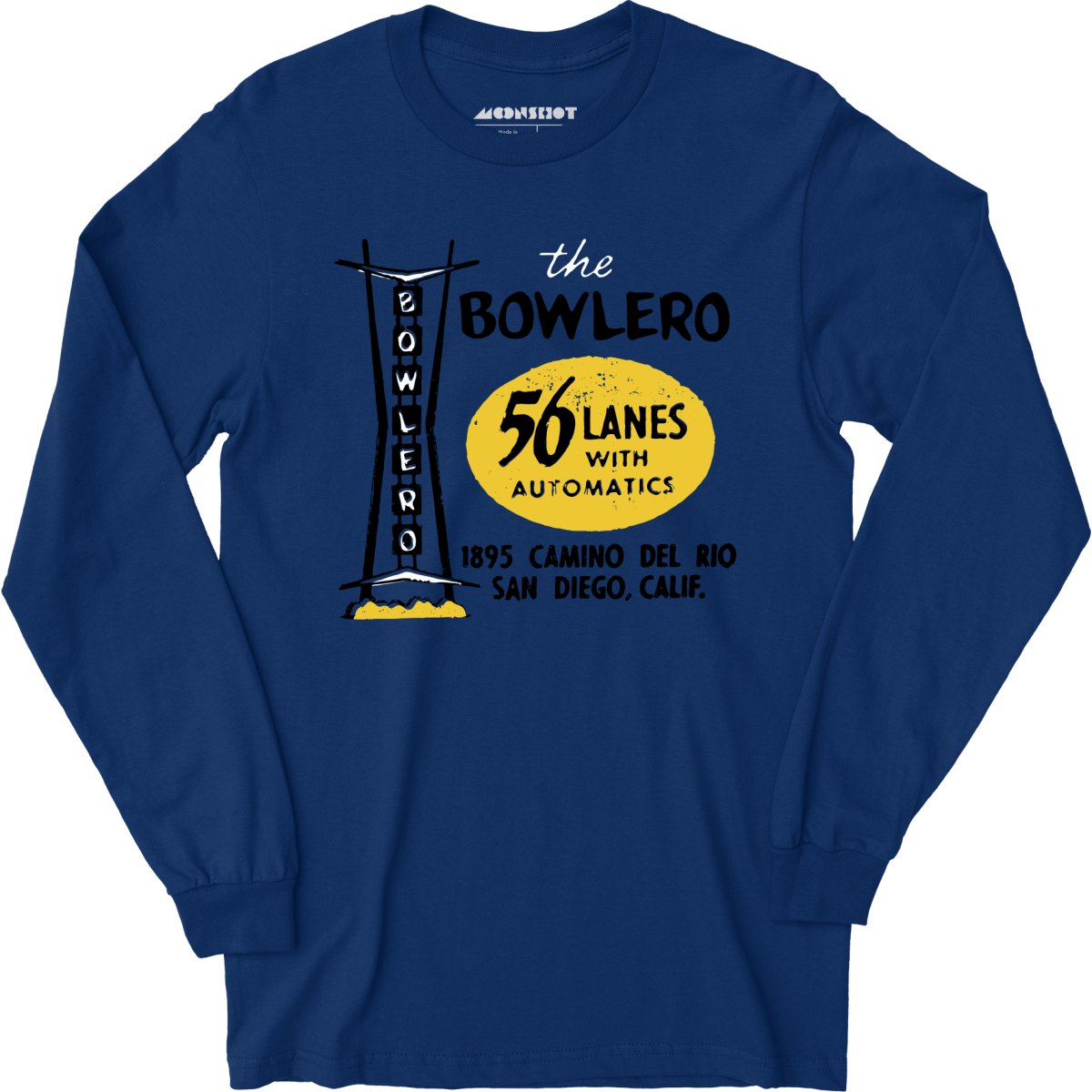 The Bowlero - San Diego, CA - Vintage Bowling Alley - Long Sleeve