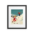 Retro Skiing Couple Framed Art Print Gallery Image 4